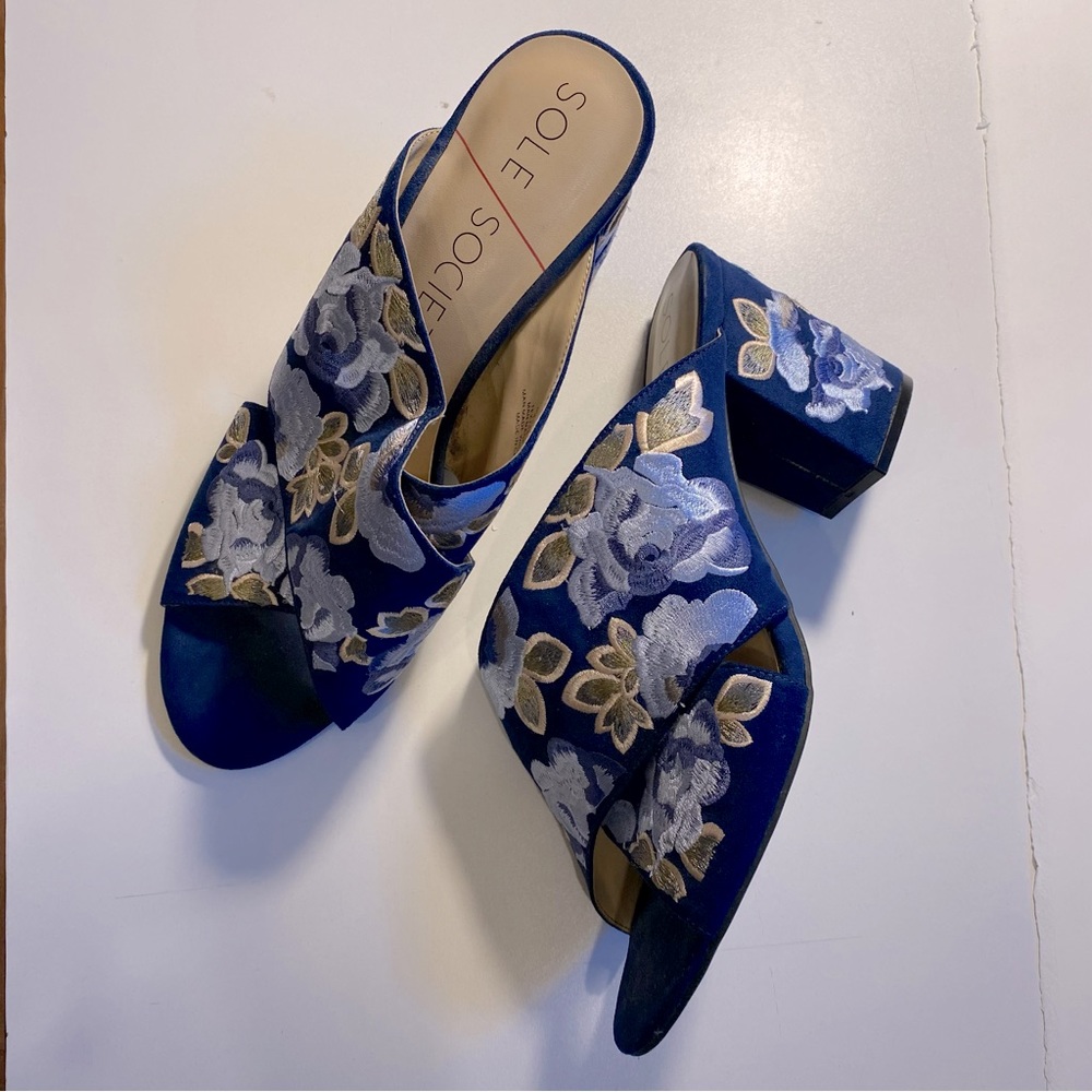 Sole society embroidered heels womens size 11